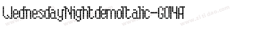 WednesdayNightdemoItalic-GOl4A字体转换