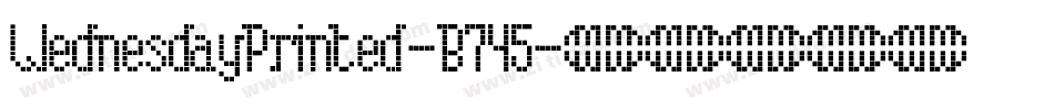 WednesdayPrinted-B745字体转换