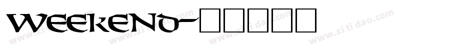 weekend字体转换