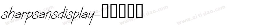 sharpsansdisplay字体转换