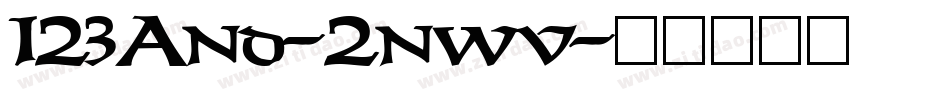 123And-2nwv字体转换
