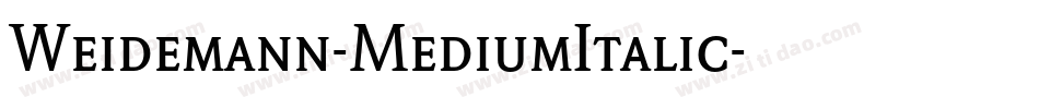 Weidemann-MediumItalic字体转换