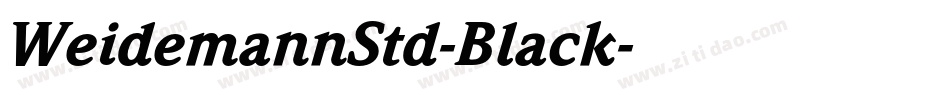 WeidemannStd-Black字体转换