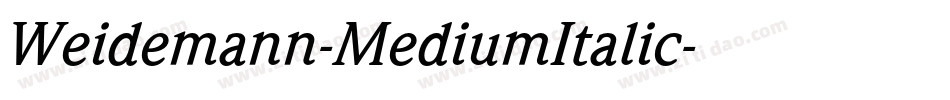 Weidemann-MediumItalic字体转换