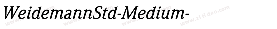 WeidemannStd-Medium字体转换