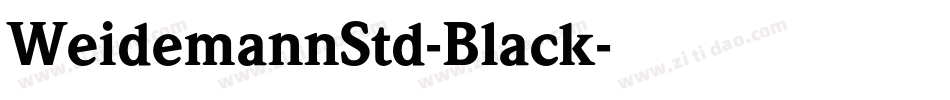 WeidemannStd-Black字体转换