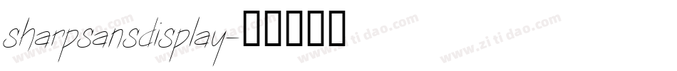 sharpsansdisplay字体转换
