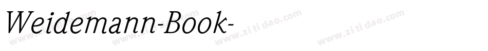 Weidemann-Book字体转换