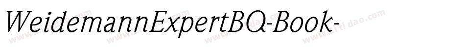 WeidemannExpertBQ-Book字体转换