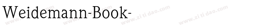 Weidemann-Book字体转换