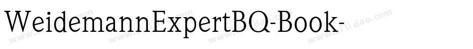 WeidemannExpertBQ-Book字体转换