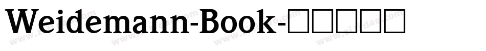 Weidemann-Book字体转换
