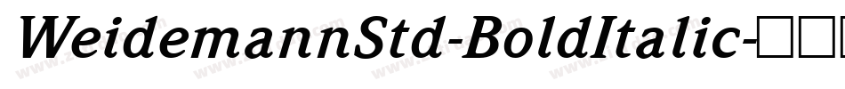 WeidemannStd-BoldItalic字体转换