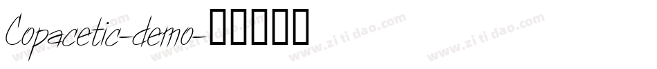 Copacetic-demo字体转换