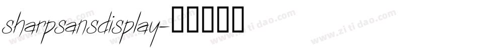 sharpsansdisplay字体转换