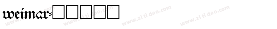 weimar字体转换
