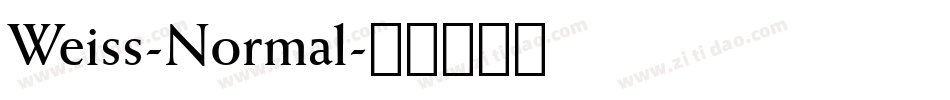 Weiss-Normal字体转换