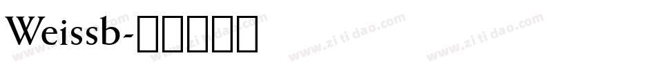 Weissb字体转换