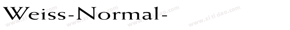 Weiss-Normal字体转换