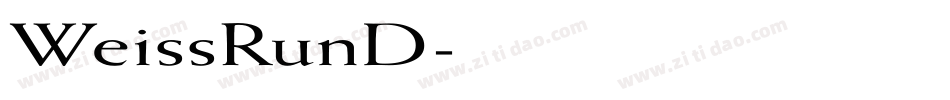 WeissRunD字体转换
