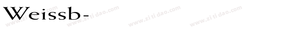 Weissb字体转换