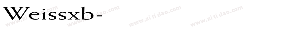 Weissxb字体转换