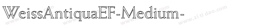 WeissAntiquaEF-Medium字体转换