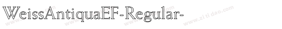 WeissAntiquaEF-Regular字体转换