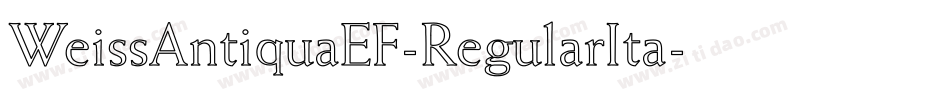 WeissAntiquaEF-RegularIta字体转换