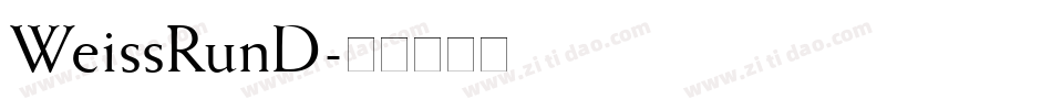 WeissRunD字体转换