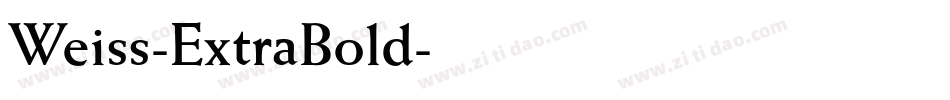 Weiss-ExtraBold字体转换