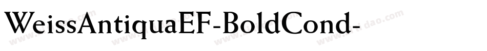 WeissAntiquaEF-BoldCond字体转换