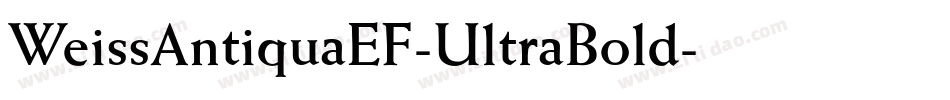 WeissAntiquaEF-UltraBold字体转换