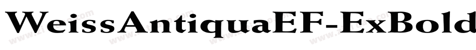 WeissAntiquaEF-ExBoldCond字体转换
