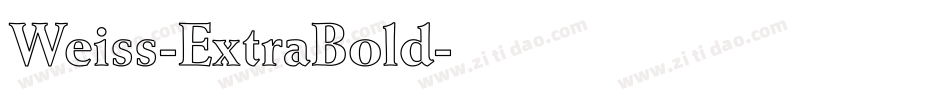 Weiss-ExtraBold字体转换