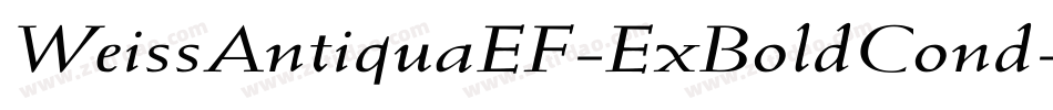 WeissAntiquaEF-ExBoldCond字体转换