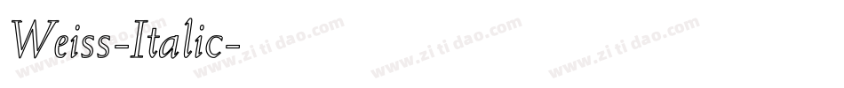Weiss-Italic字体转换