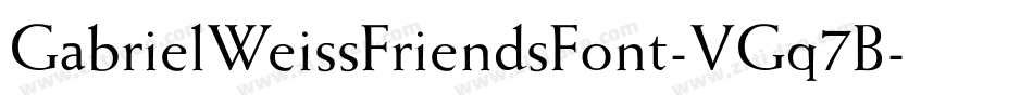GabrielWeissFriendsFont-VGq7B字体转换