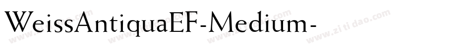 WeissAntiquaEF-Medium字体转换