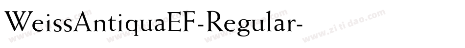 WeissAntiquaEF-Regular字体转换