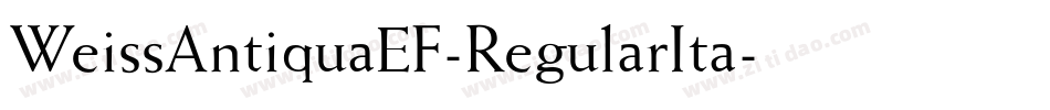 WeissAntiquaEF-RegularIta字体转换