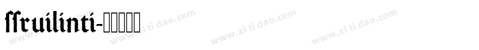 ssruilinti字体转换