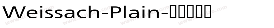 Weissach-Plain字体转换
