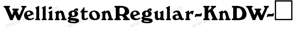 WellingtonRegular-KnDW字体转换