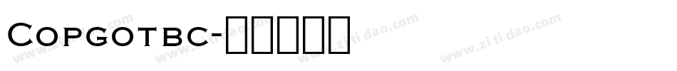 Copgotbc字体转换
