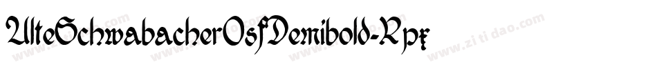 AlteSchwabacherOsfDemibold-Rpx6字体转换