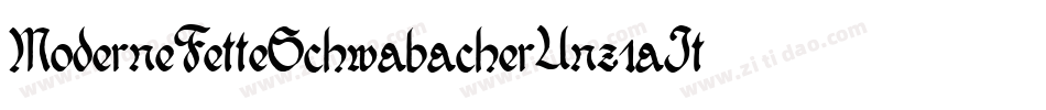 ModerneFetteSchwabacherUnz1aItalic-MOjv字体转换