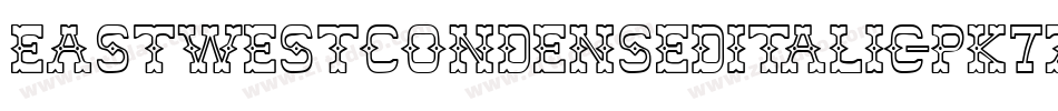 EastWestCondensedItalic-PK7Z7字体转换
