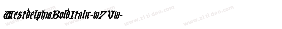 WestdelphiaBoldItalic-w7Vw字体转换