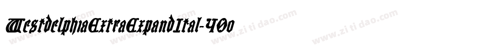 WestdelphiaExtraExpandItal-40oW字体转换